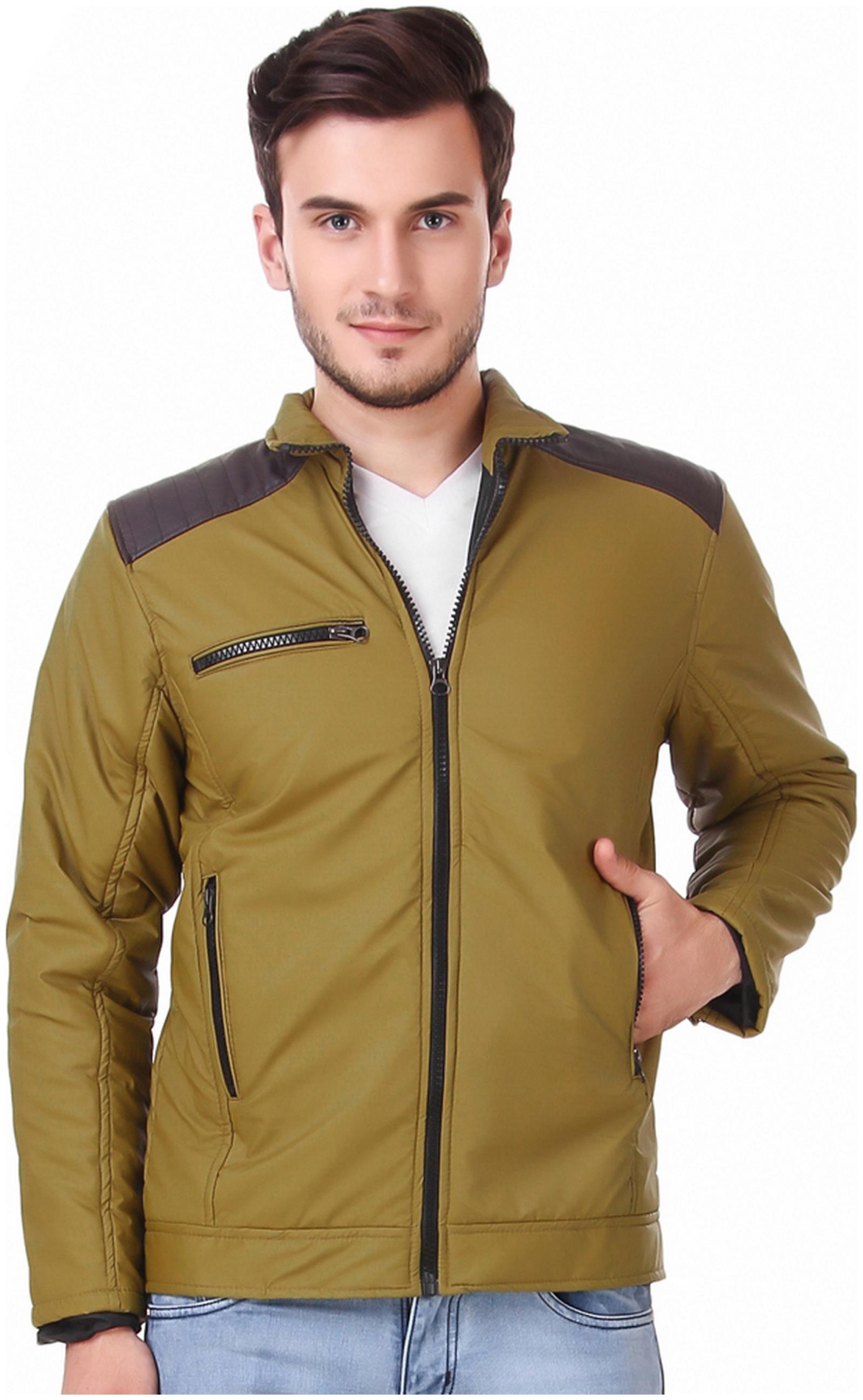 

Lafantar Men Green Solid Bomber jacket
