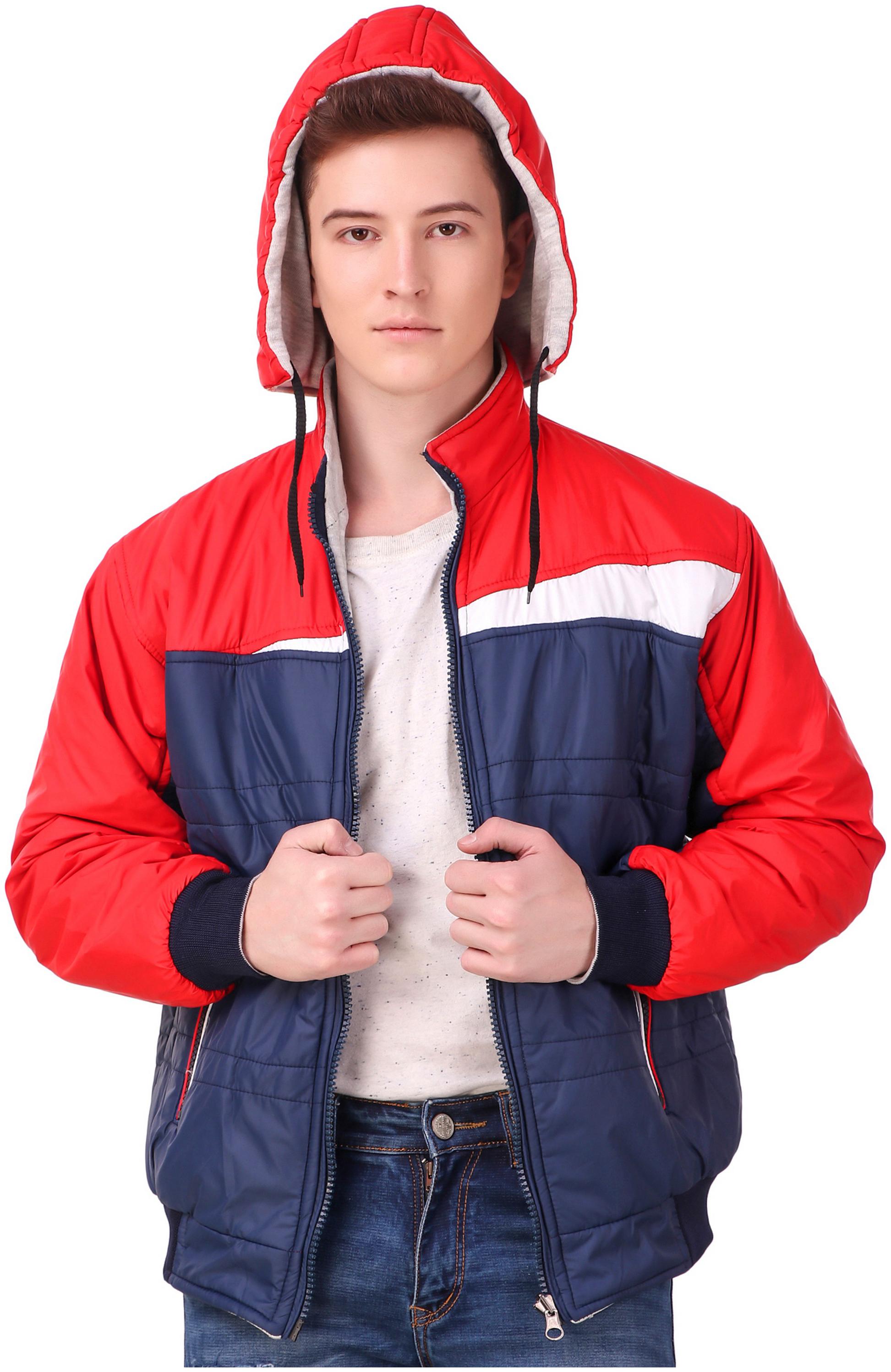 

Lafantar Men Reversible Polyester Jacket(Blue Red)