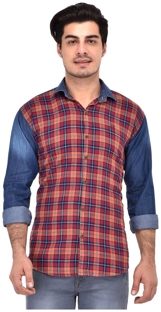 

Lafantar Men Multi Checked Slim Fit Casual Shirt