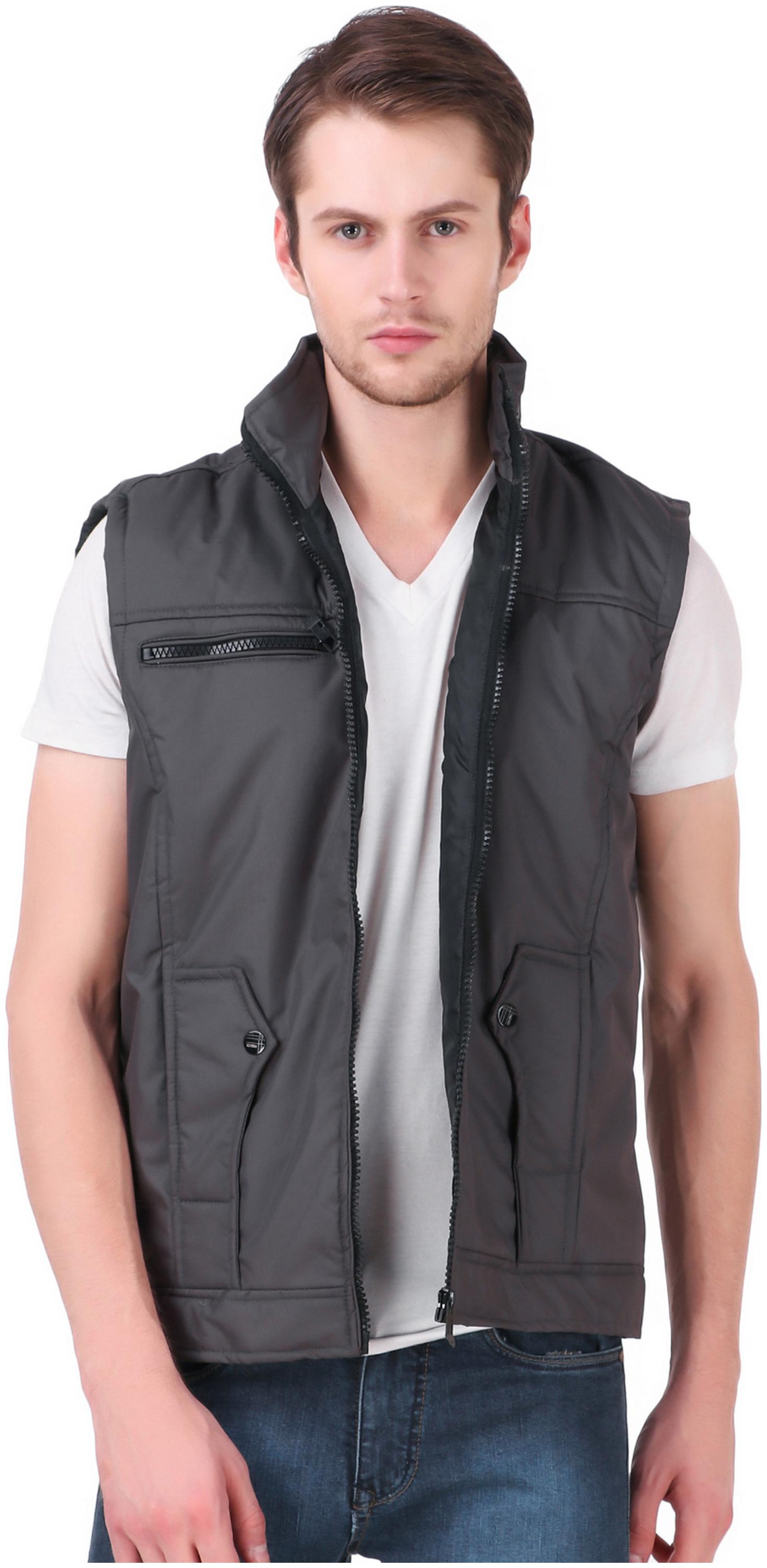 

Lafantar Men Grey Solid Quilted jacket