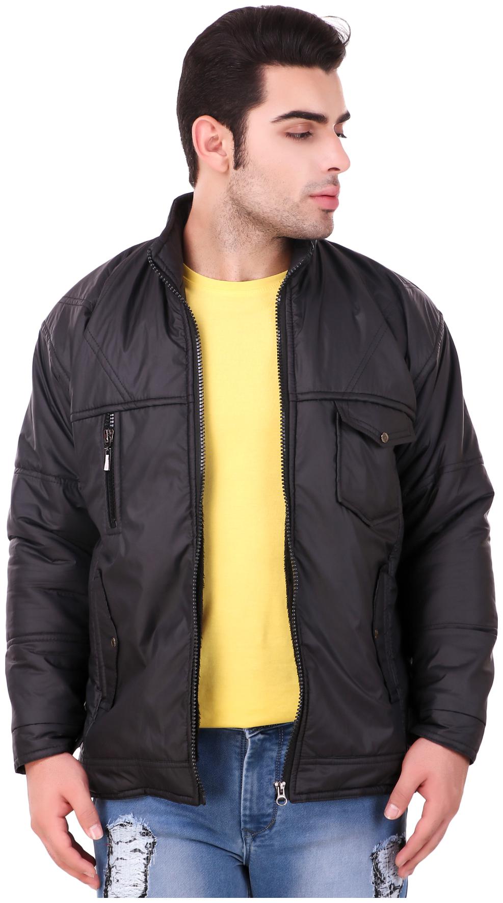 

Lafantar Men Black Solid Quilted jacket