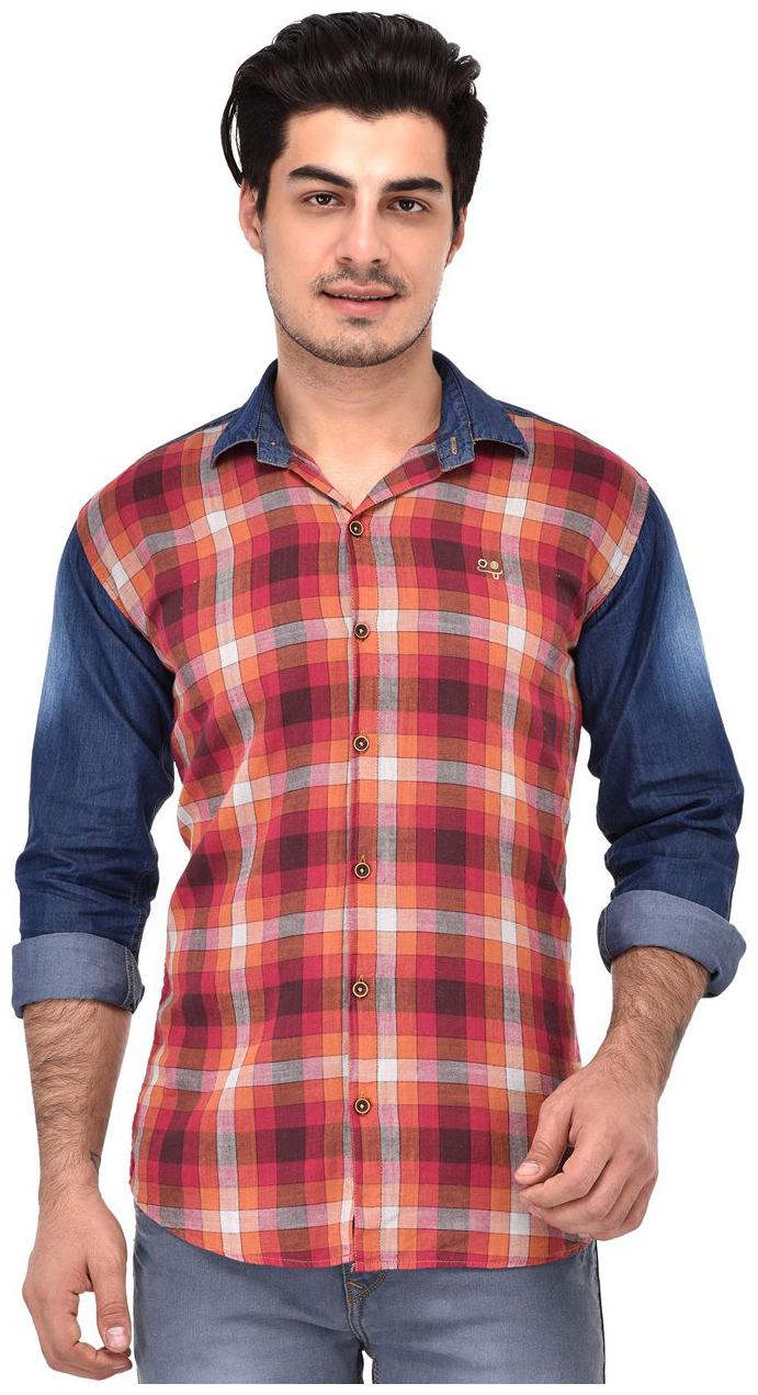 

Lafantar Men Multi Checked Slim Fit Casual Shirt