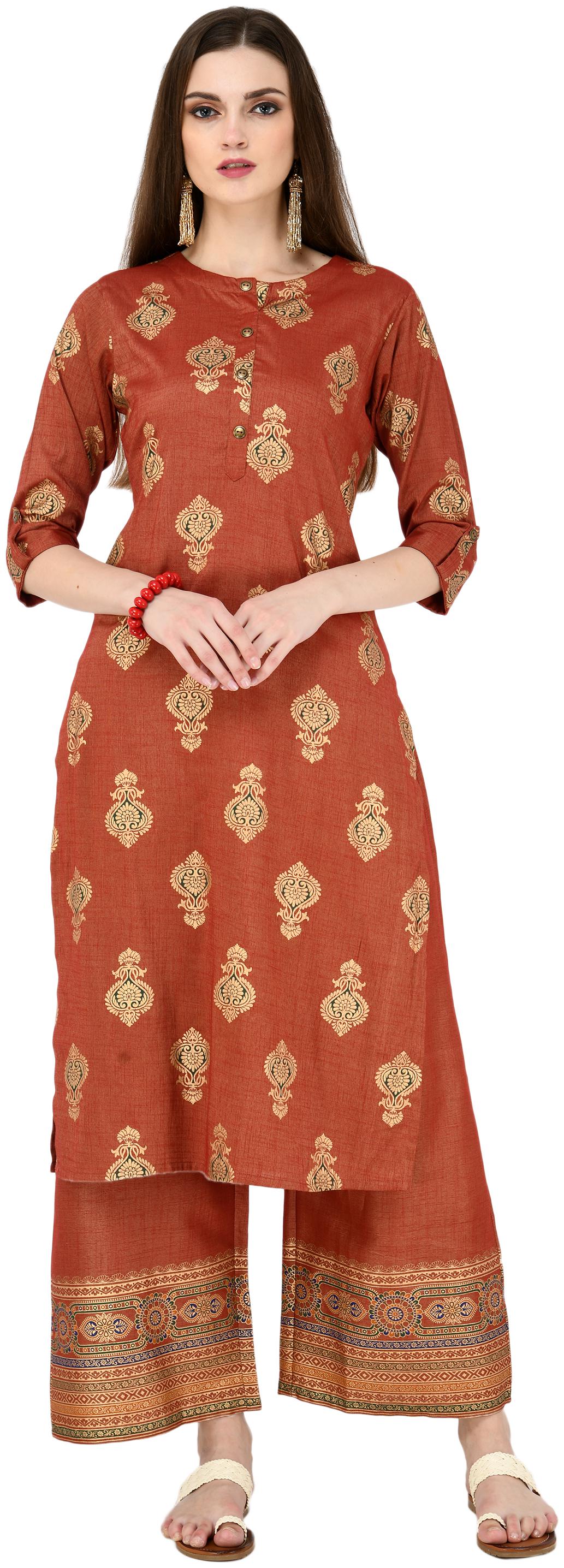 

LAGI MAROON KURTA PALAZZO SET