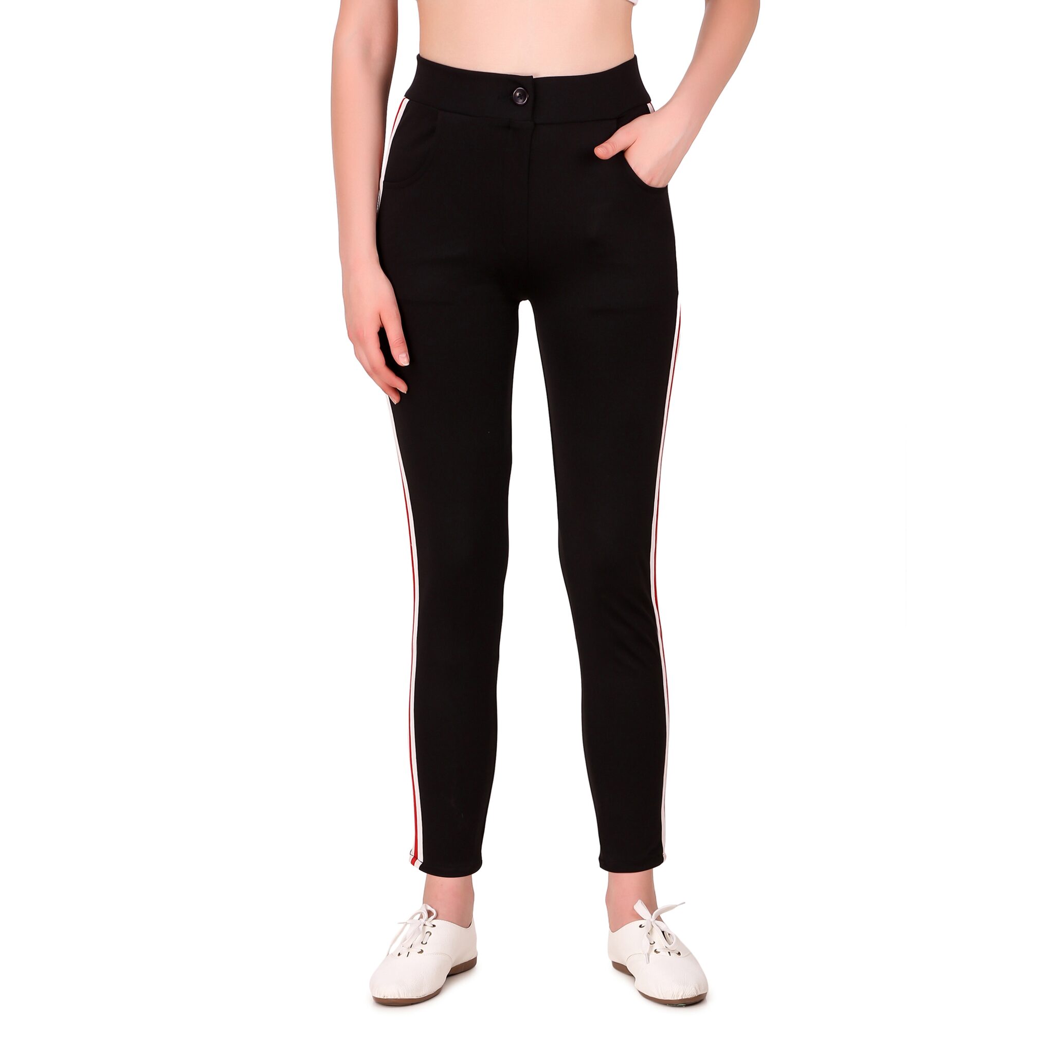 

Laiira Lycra Solid Black Jegging For Women
