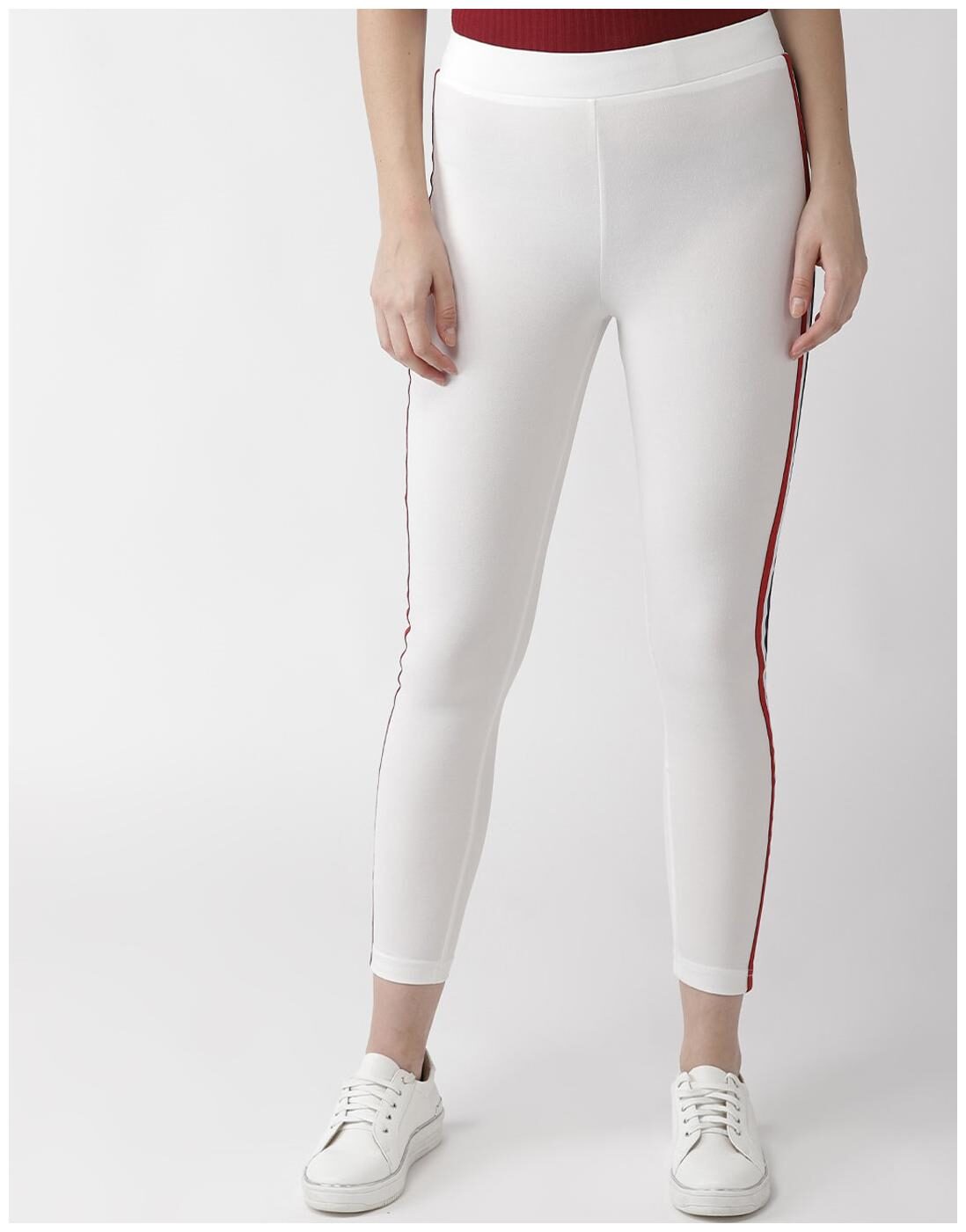 

Laiira White Jeggings (Striped)