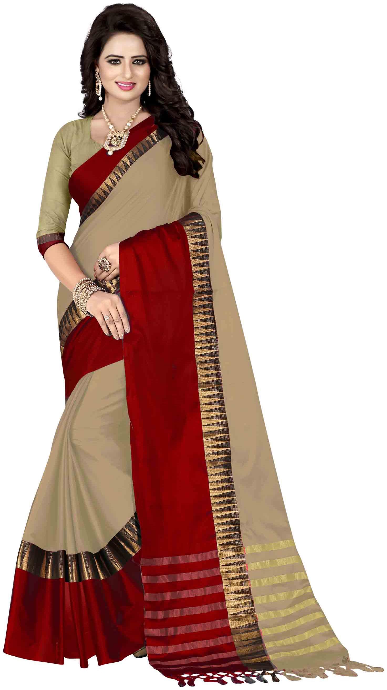 

Lake Prints Women s Blened Cotton Saree
