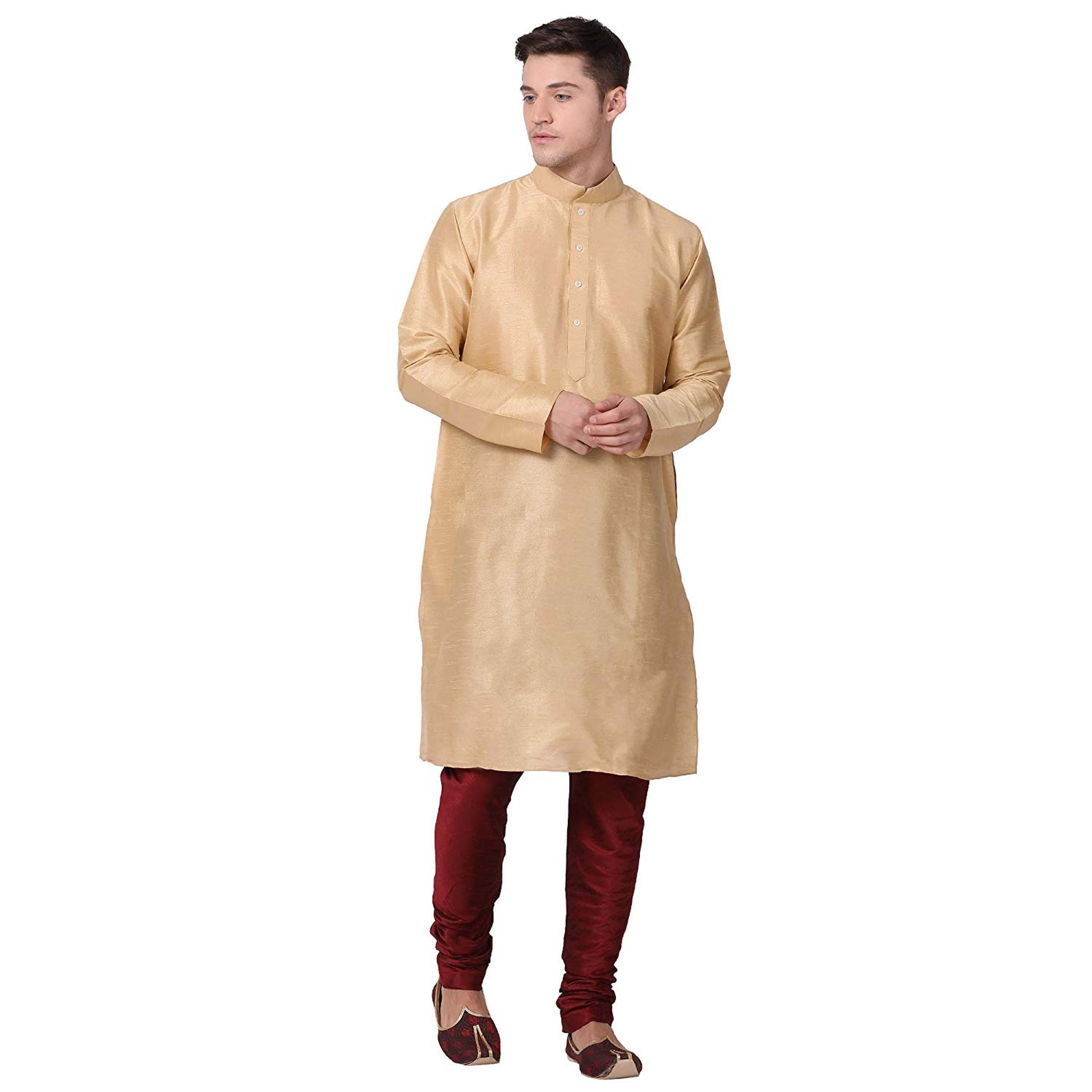 

Larwa Beige Solid Kurta and Churidar