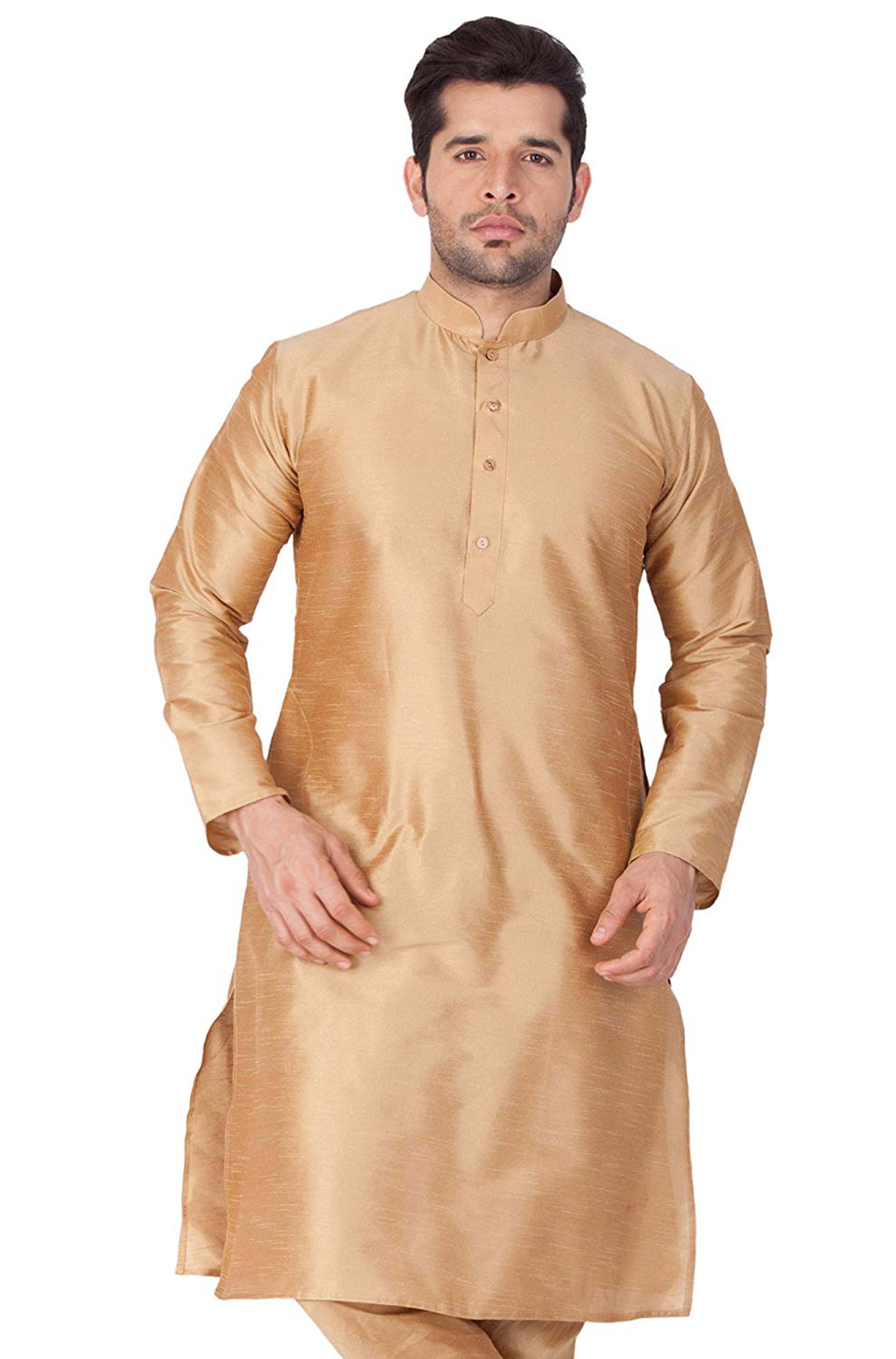 

Larwa Men Beige Regular Fit Kurta