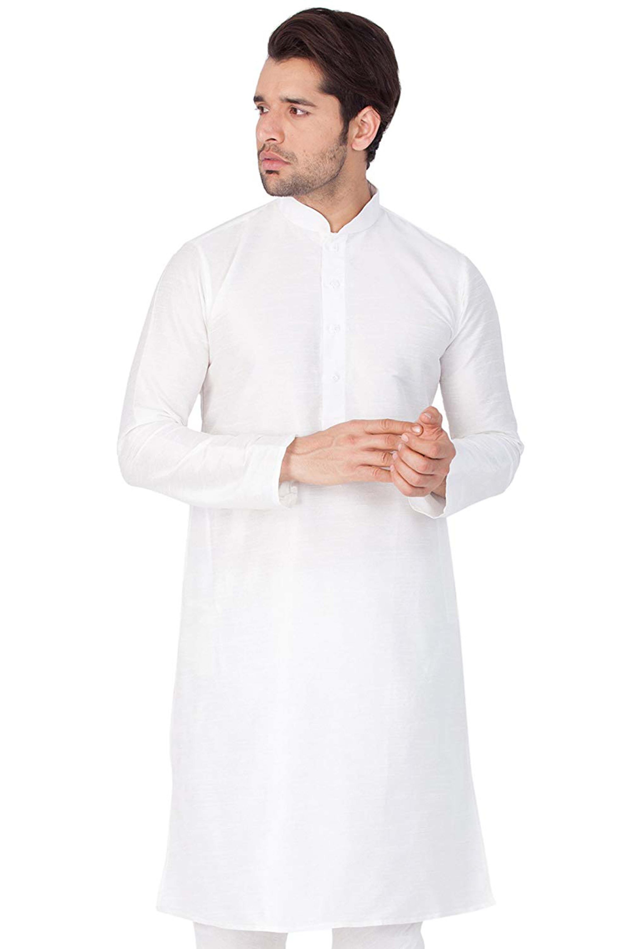 

Larwa Men White Regular Fit Kurta