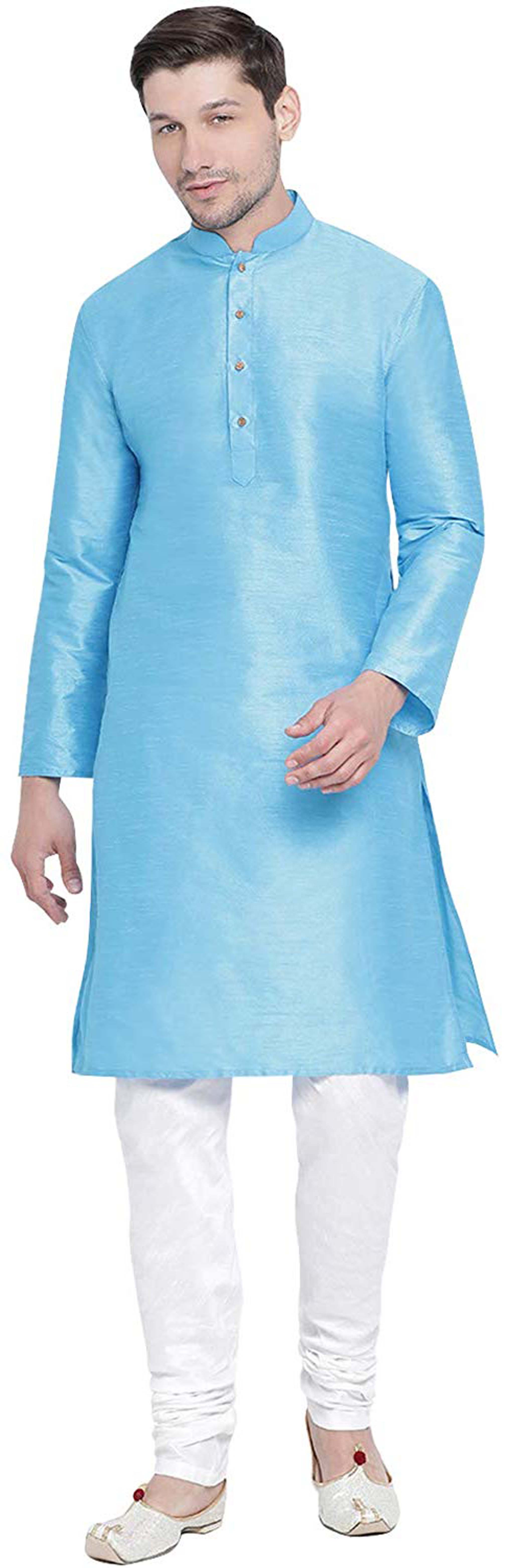 

Larwa Blue Solid Kurta and Churidar