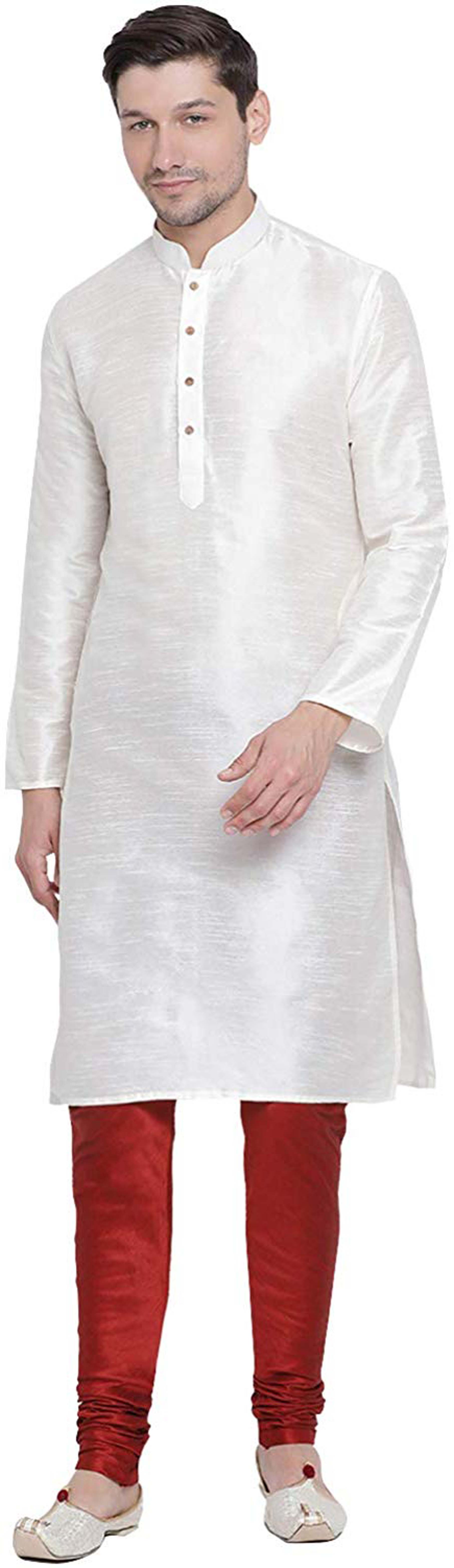 

Larwa White Solid Kurta and Churidar