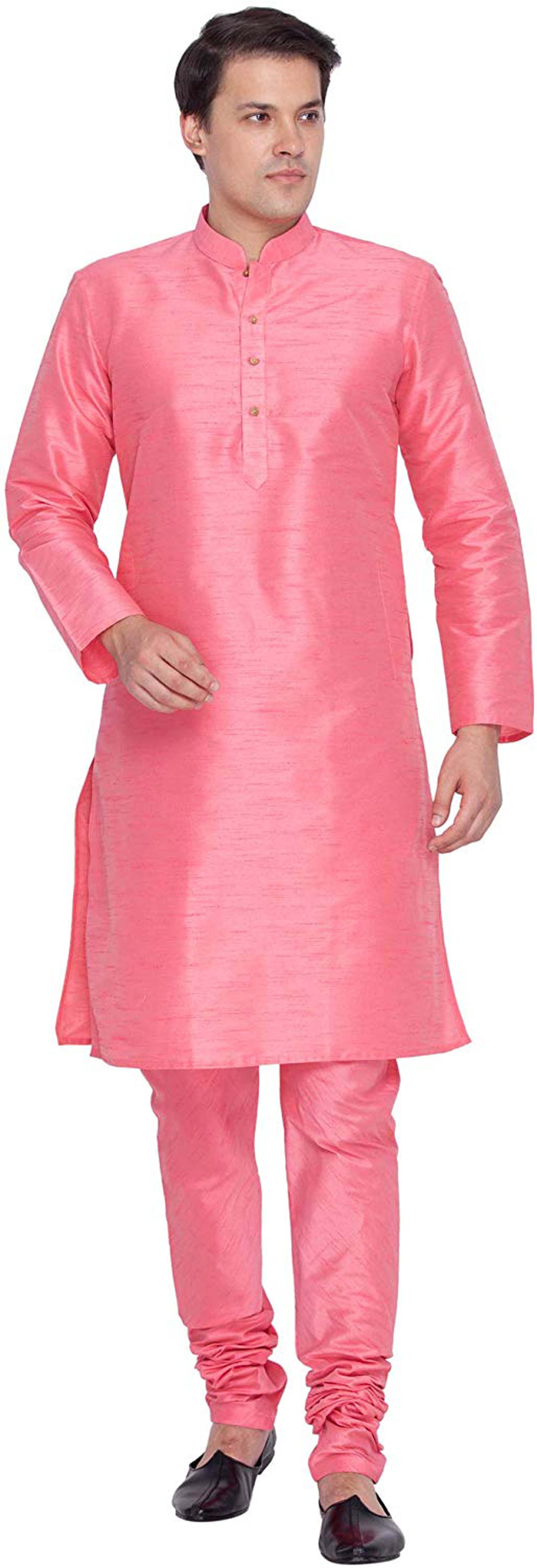 

Larwa Pink Solid Kurta and Churidar