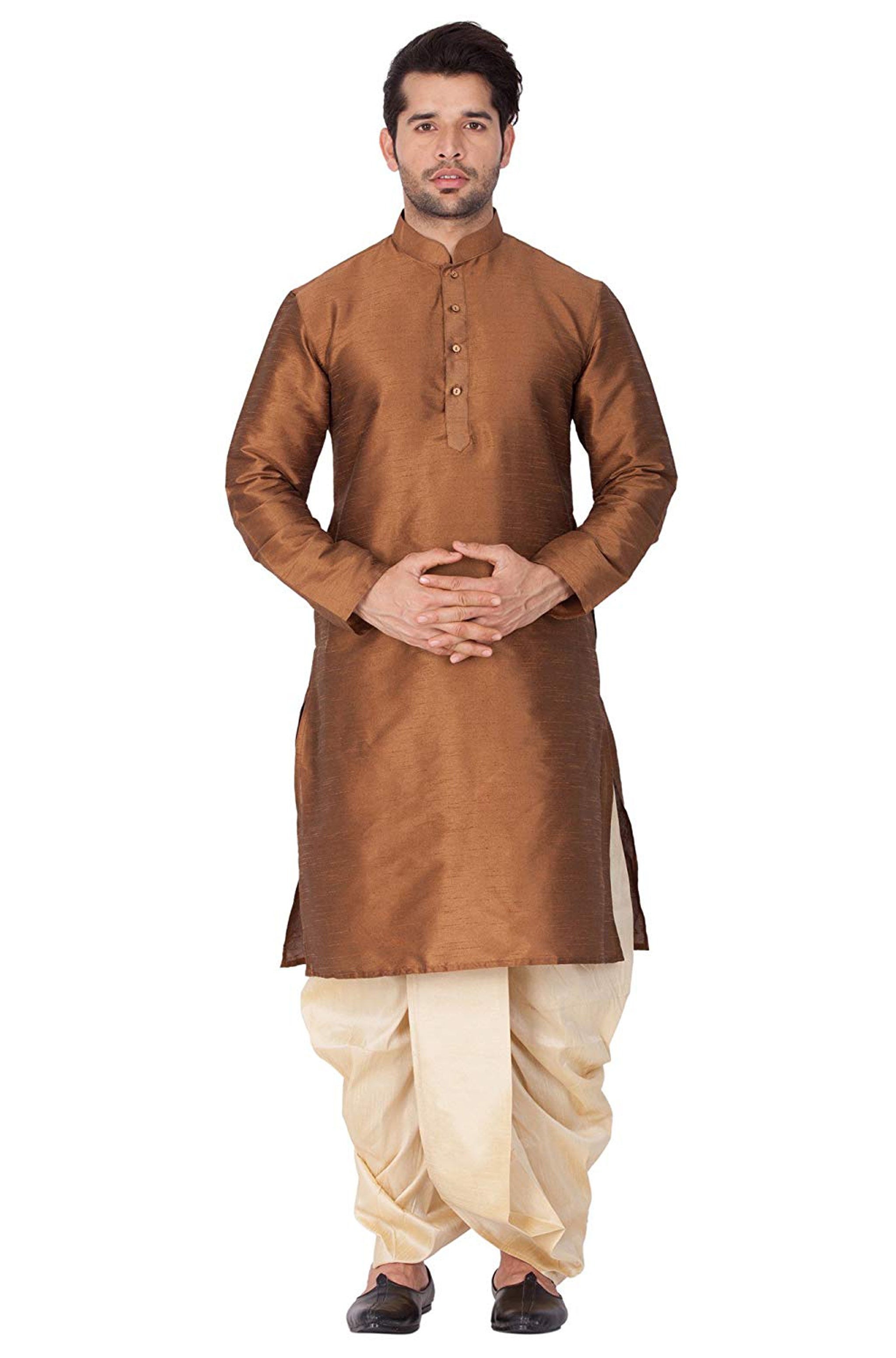 

Larwa Brown Solid Kurta and Dhoti Pants