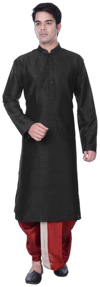 

Larwa Men s Wedding wear Plain Kurta Dhoti Set