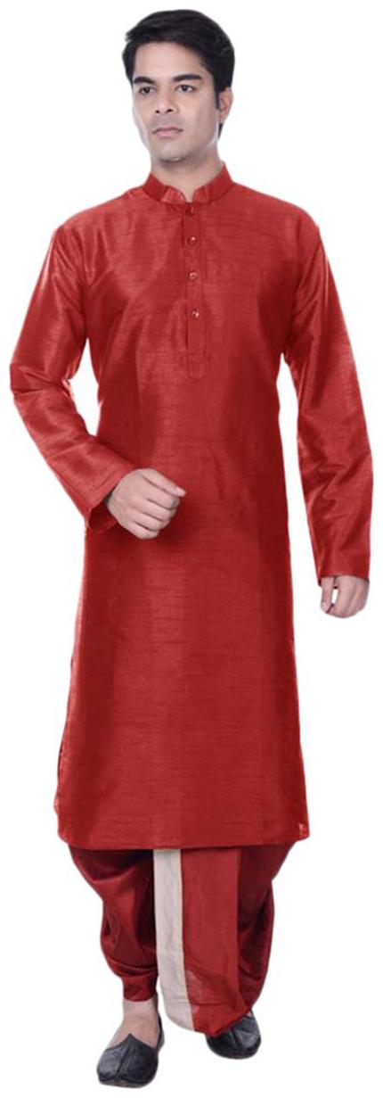 

Larwa Men s Wedding wear Plain Kurta Dhoti Set