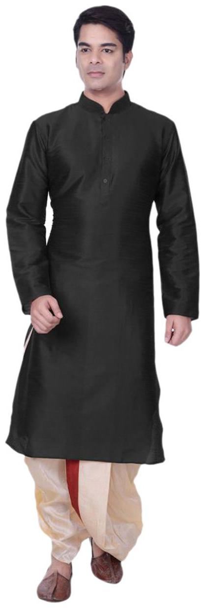 

Larwa Men s Wedding wear Plain Kurta Dhoti Set