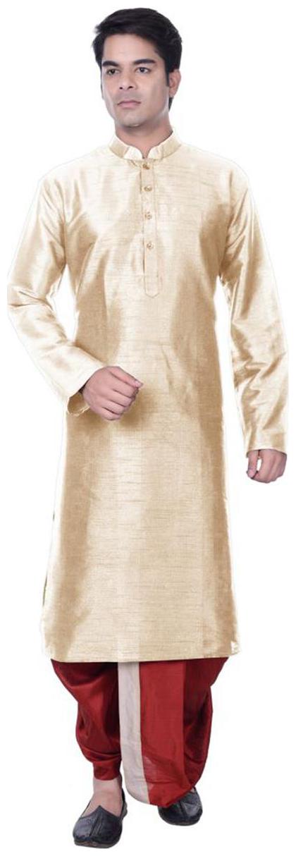 

Larwa Men s Wedding wear Plain Kurta Dhoti Set