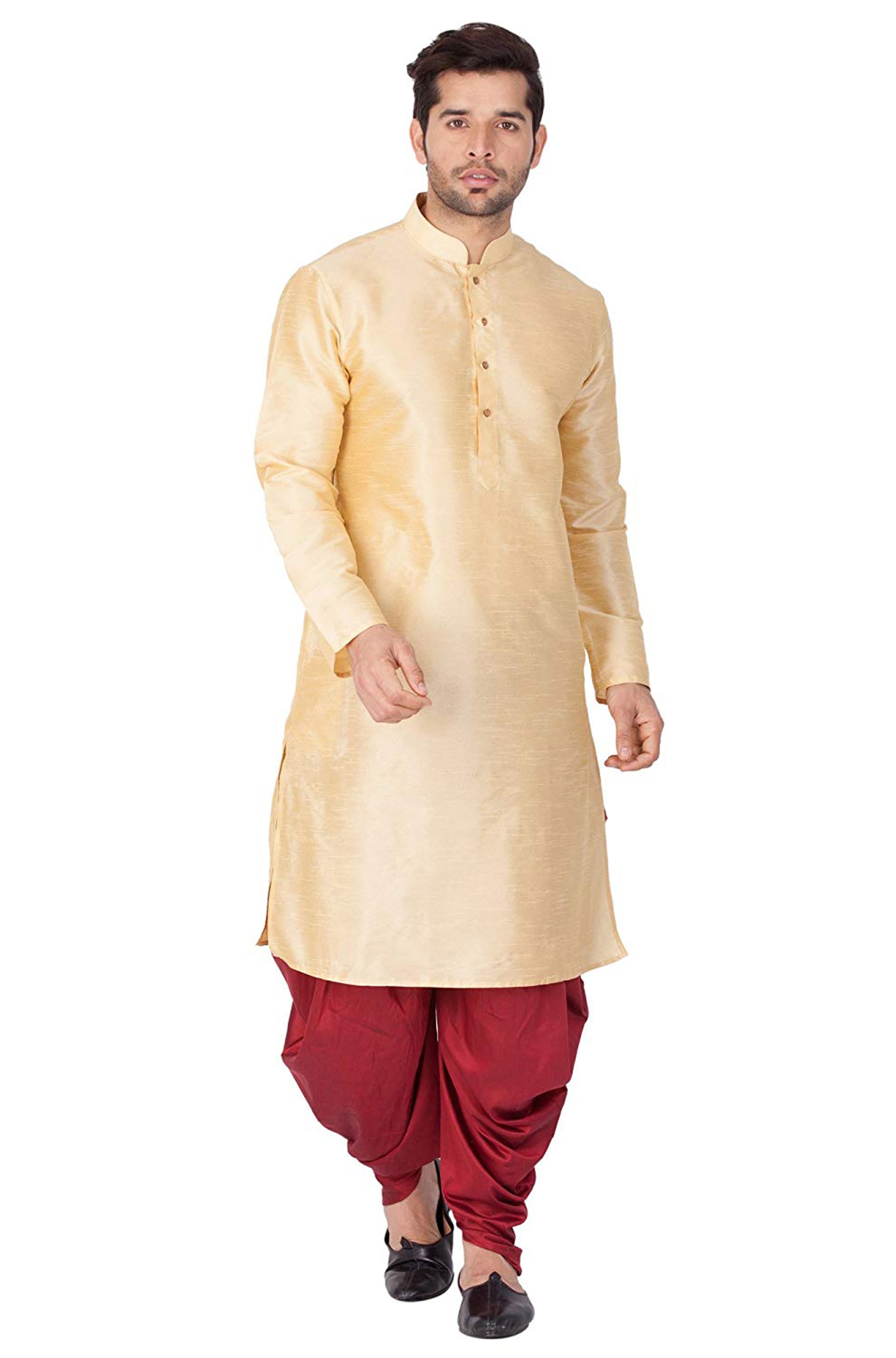 

Larwa Beige Maroon Solid Kurta and Dhoti Pants