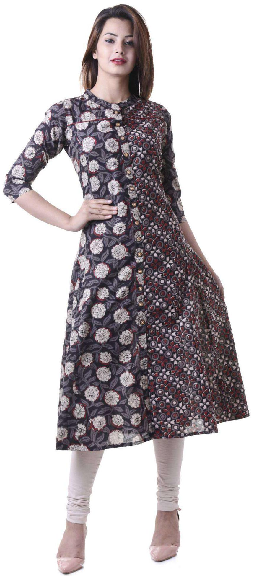 

Latest Designer Wear Kurti Collection Bollywood Kurti For Women Grey Color Aline casual Kurta
