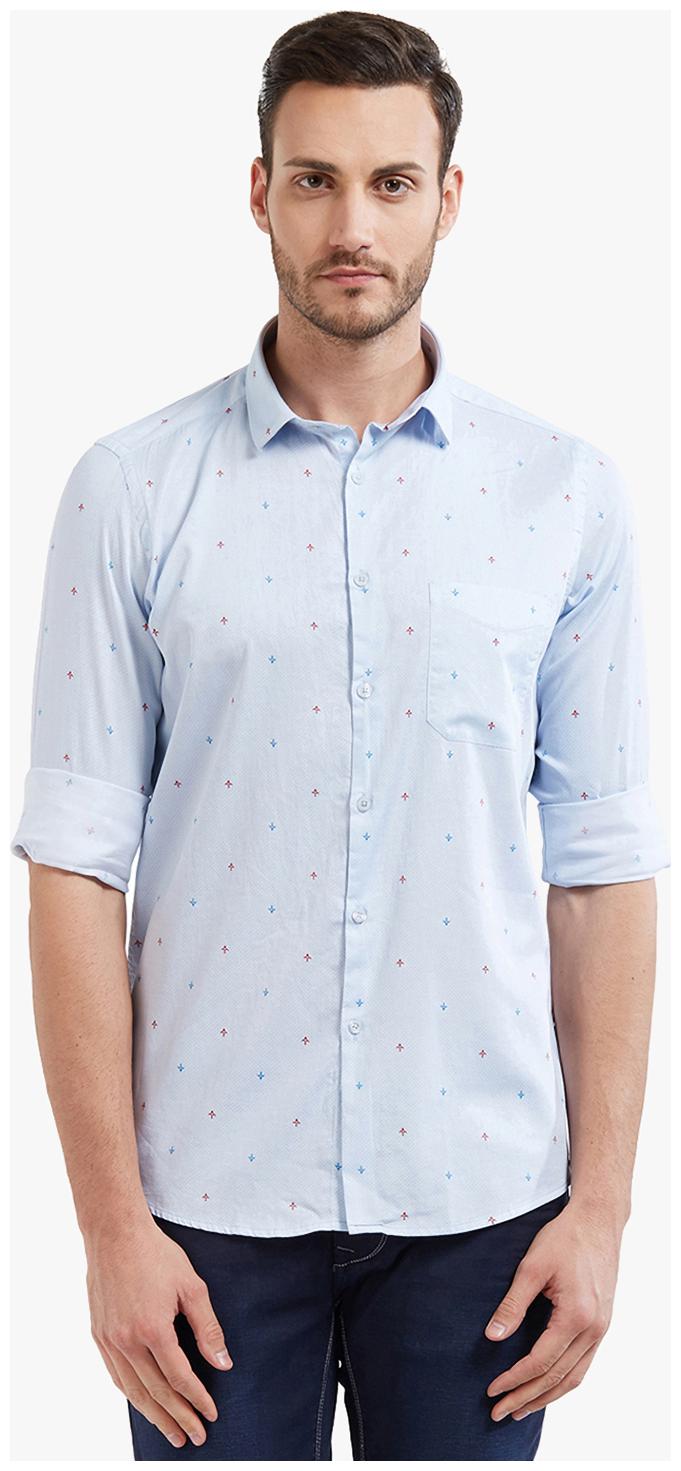 

Lawman Pg3 Men Blue Printed Slim Fit Casual Shirt