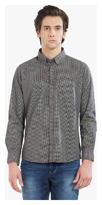

Lawman Pg3 Men Grey Printed Slim Fit Casual Shirt