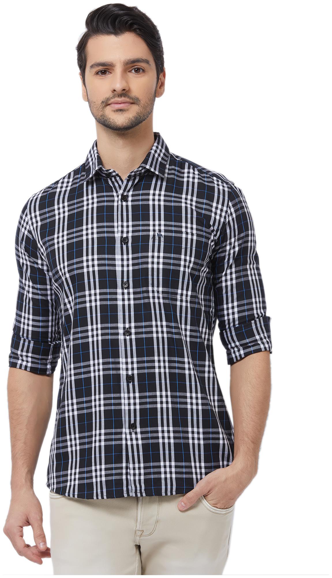 

Lawman Pg3 Men Black Checked Slim Fit Casual Shirt