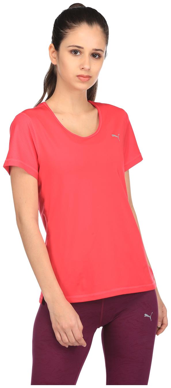 

Puma Women Solid Sports T-Shirt - Pink