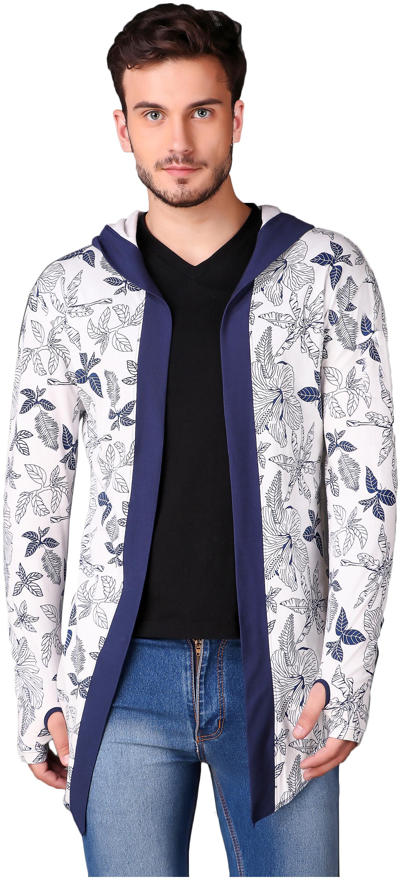 

Le Bourgeois Men White Hooded Hoodie