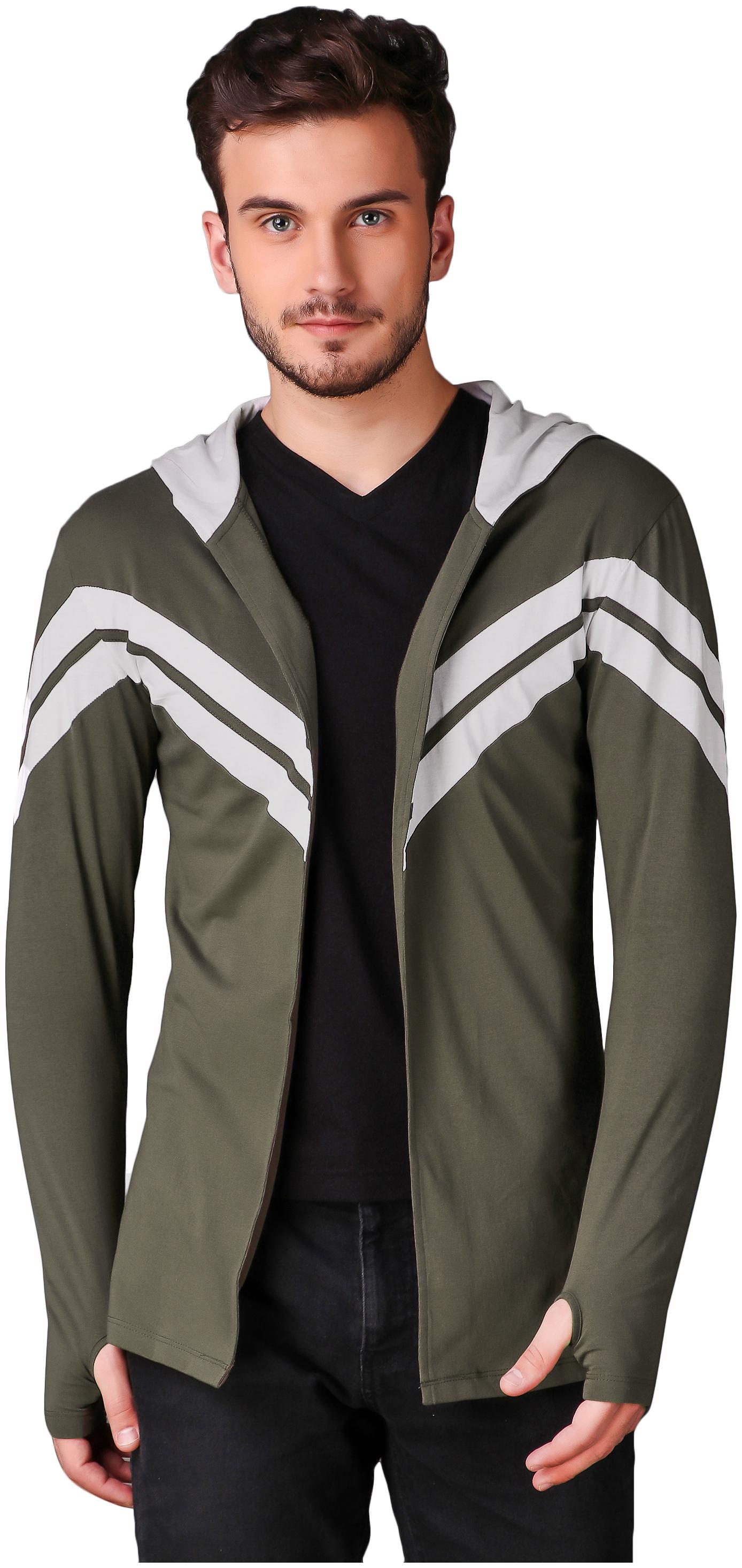 

Le Bourgeois Men Green Hooded Hoodie