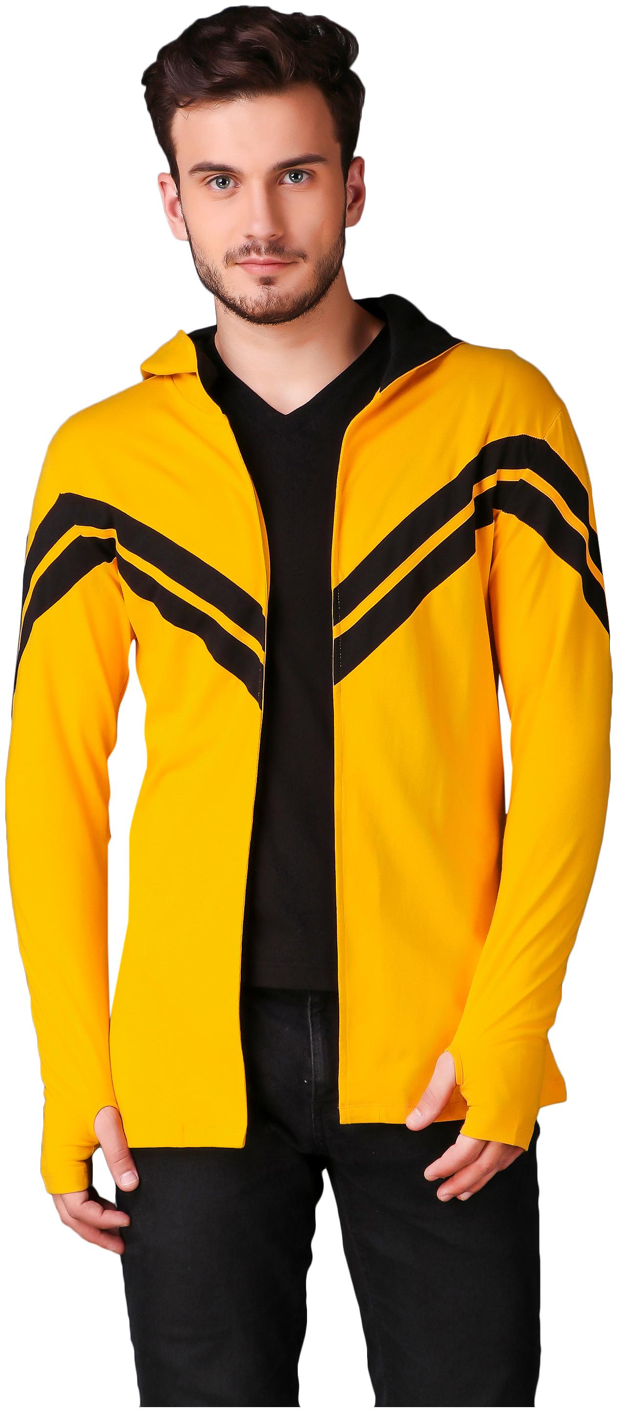 

Le Bourgeois Men Yellow Hooded Hoodie