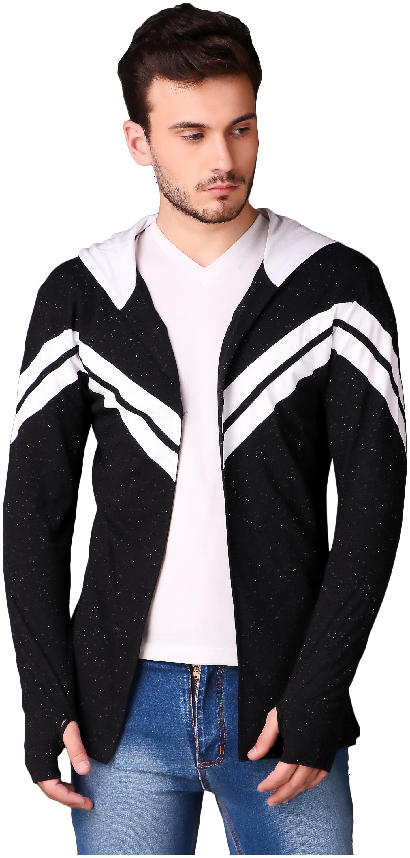 

Le Bourgeois Men Black Hooded Hoodie