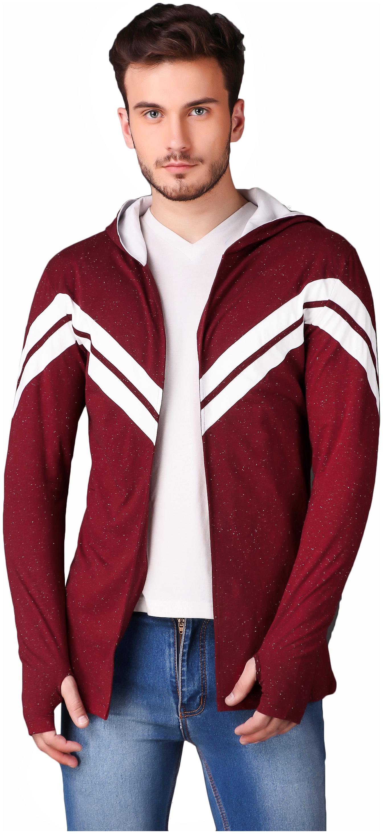 

Le Bourgeois Men Maroon Hooded Hoodie