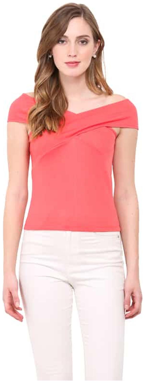 

Le Bourgeois Women Solid Regular top - Pink