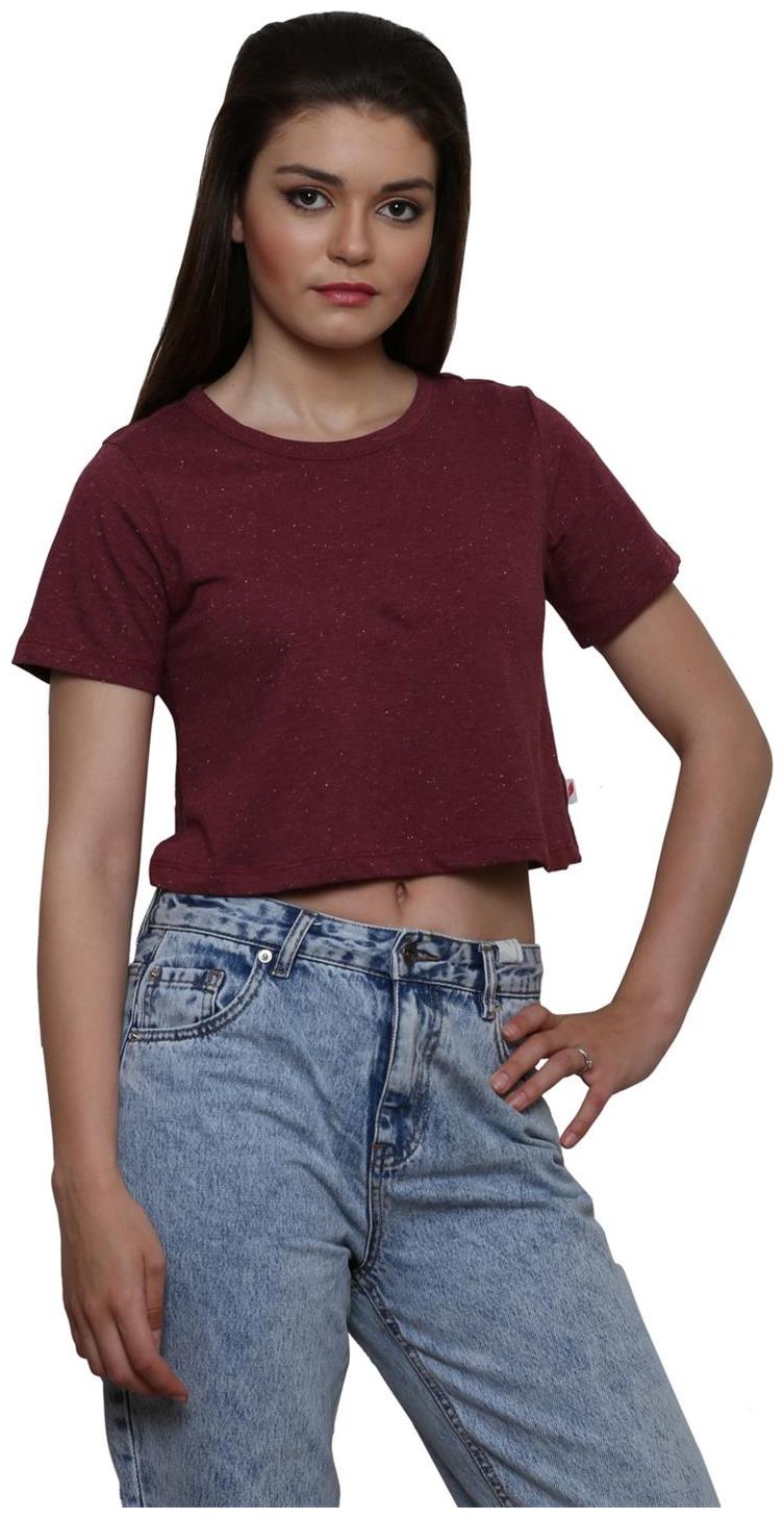 

Le Bourgeois Maroon Color Cotton Top For Women