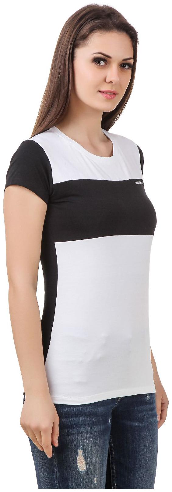 

Le Bourgeois Black And White Round Neck T-shirt
