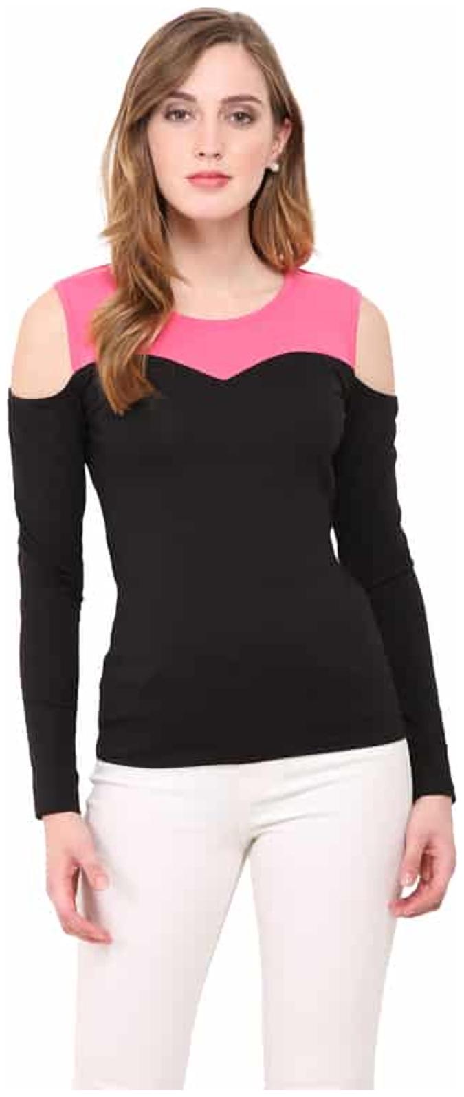 

Le Bourgeois Women Solid Regular top - Black