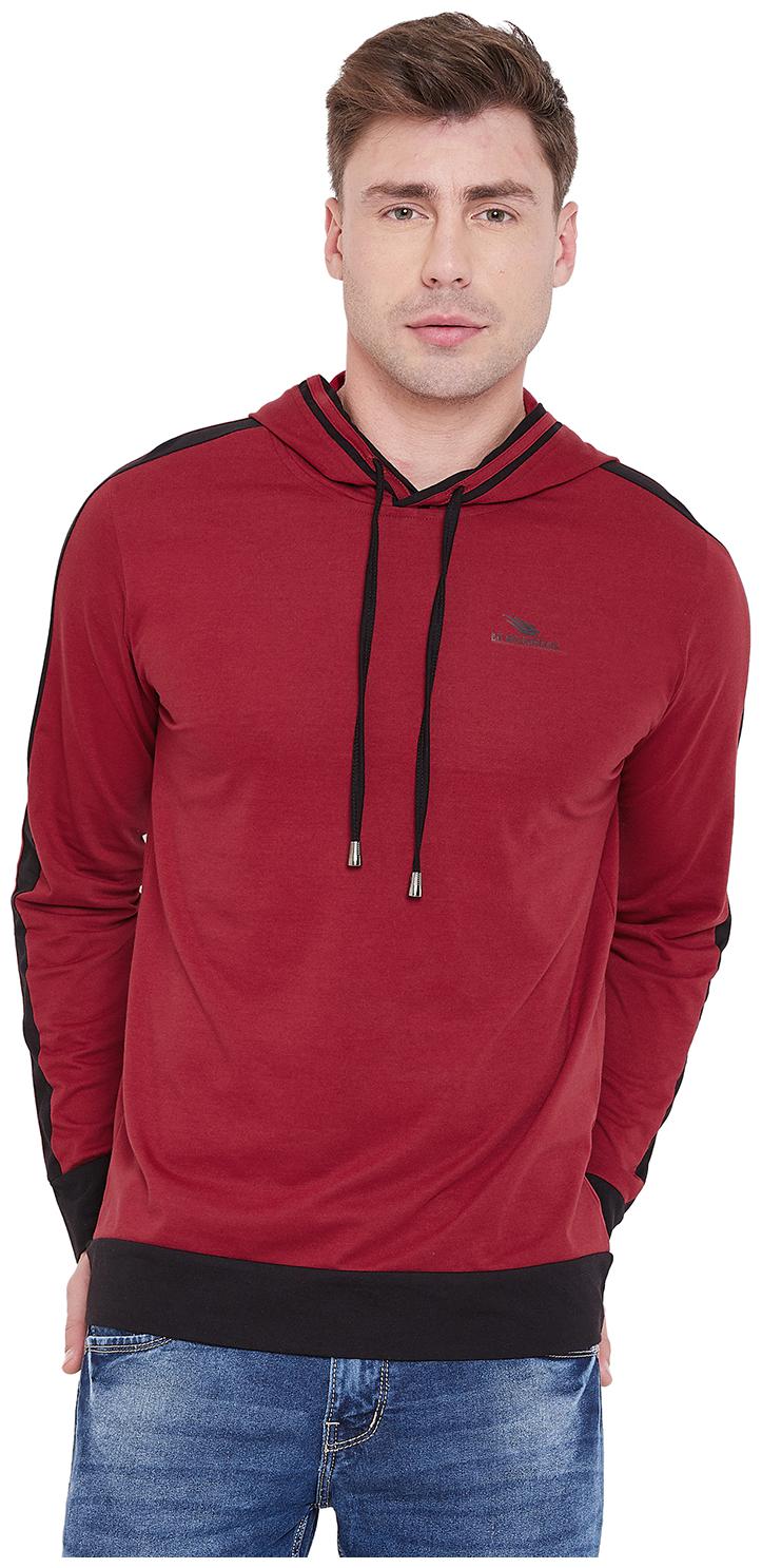 

Le Bourgeois Men Maroon Hooded Hoodie