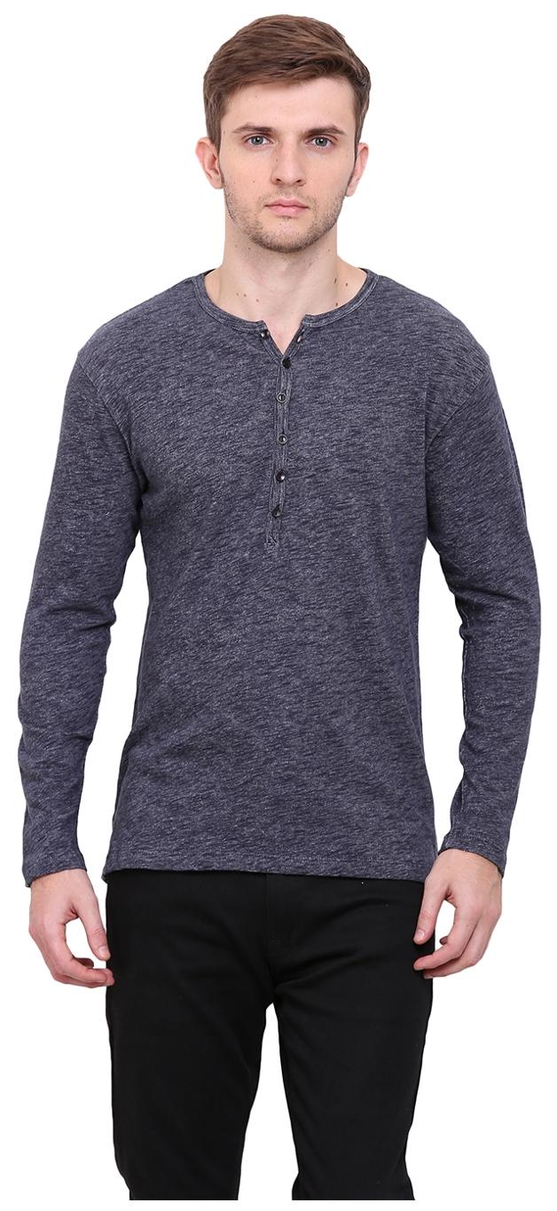 

Le Bourgeois Men White Regular fit Cotton Henley neck T-Shirt - Pack Of 1