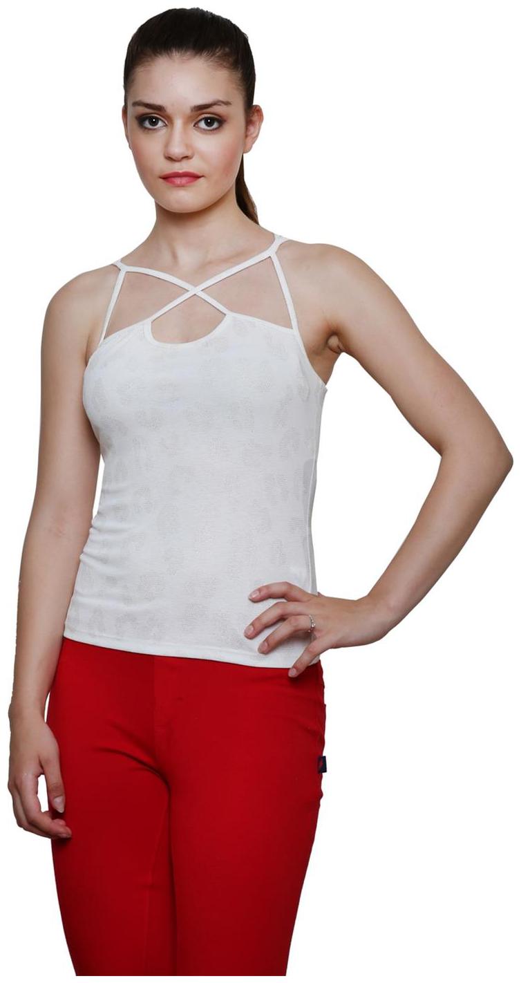 

Le Bourgeois White Color Polyster Top For Women