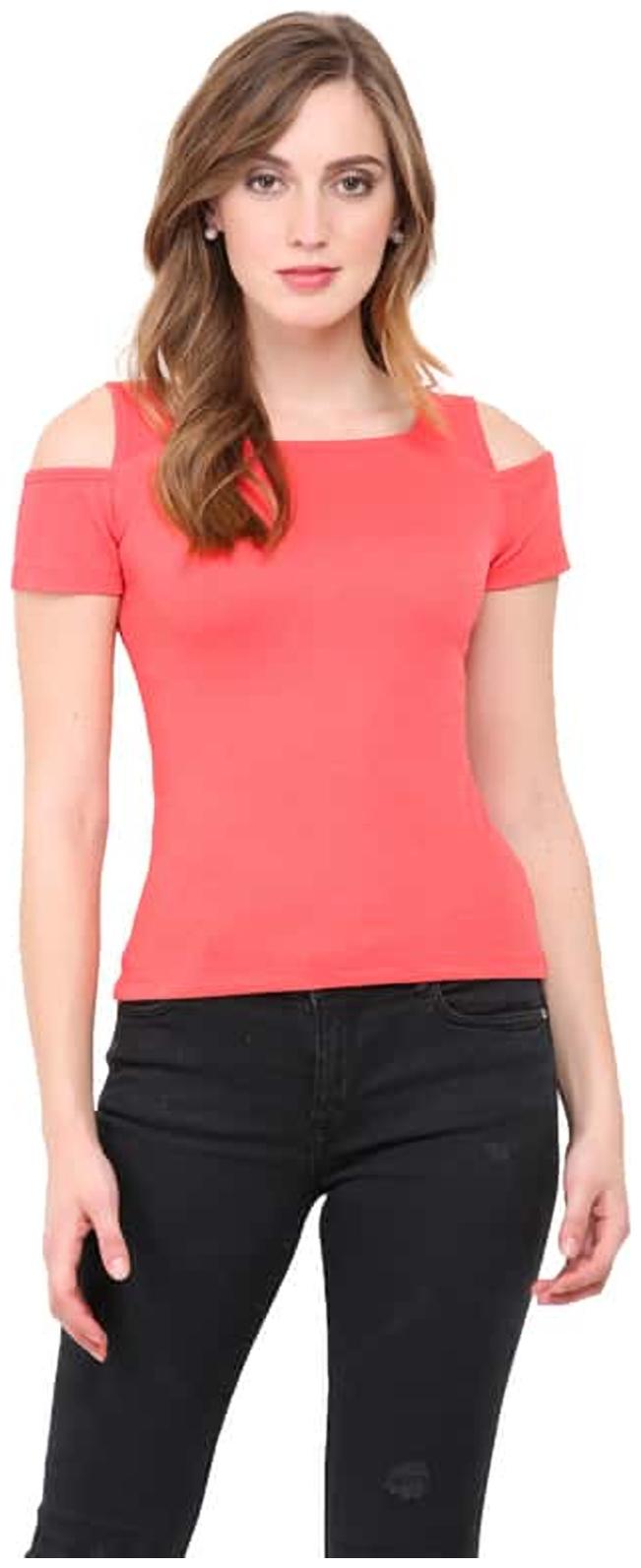 

Le Bourgeois Women Solid Regular top - Pink