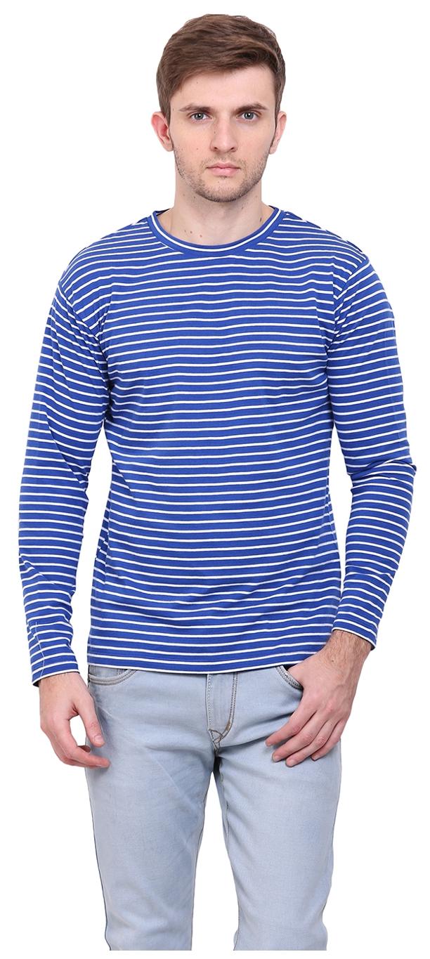 

Le Bourgeois Men Blue Regular fit Cotton Round neck T-Shirt - Pack Of 1