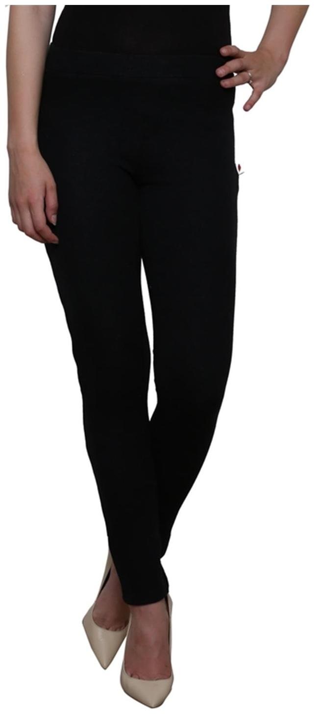 

Le Bourgeois Black Color Cotton Jegging for Women