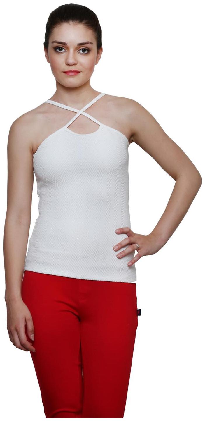 

Le Bourgeois White Color Polyster Top For Women