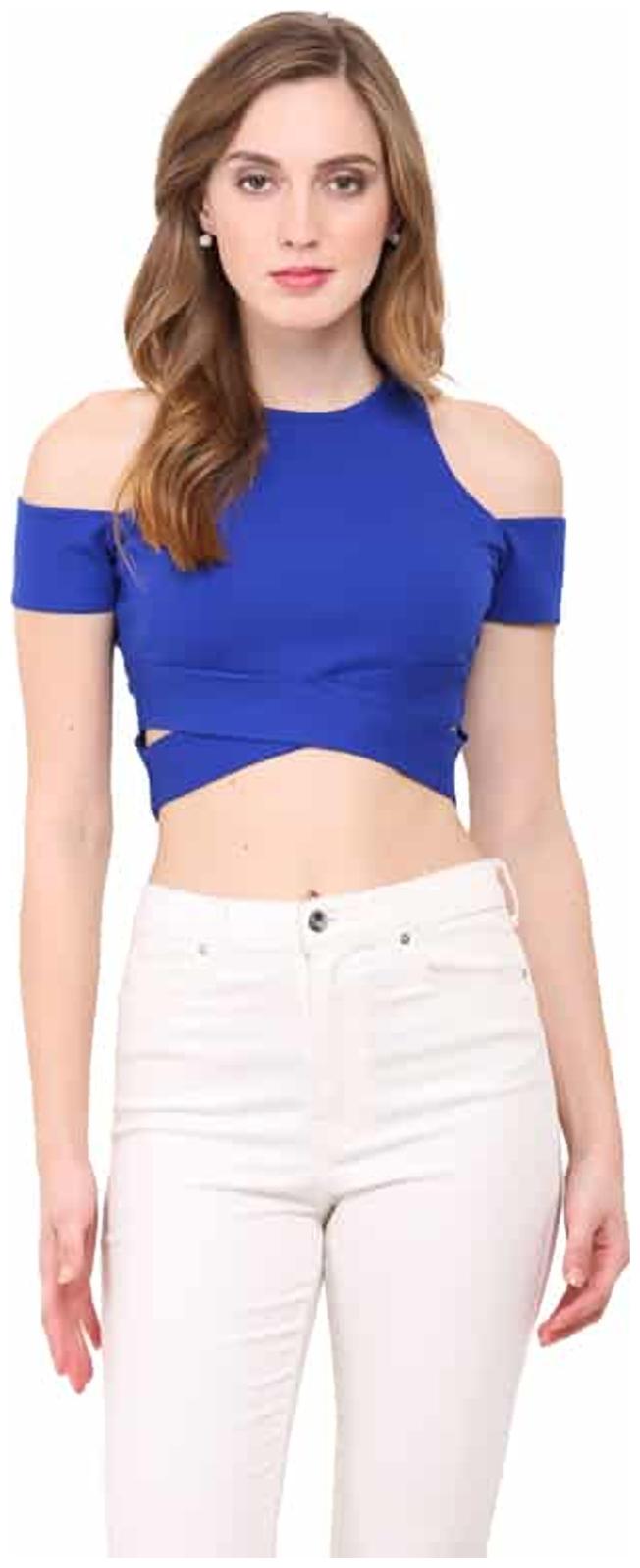 

Le Bourgeois Women Solid Regular top - Blue