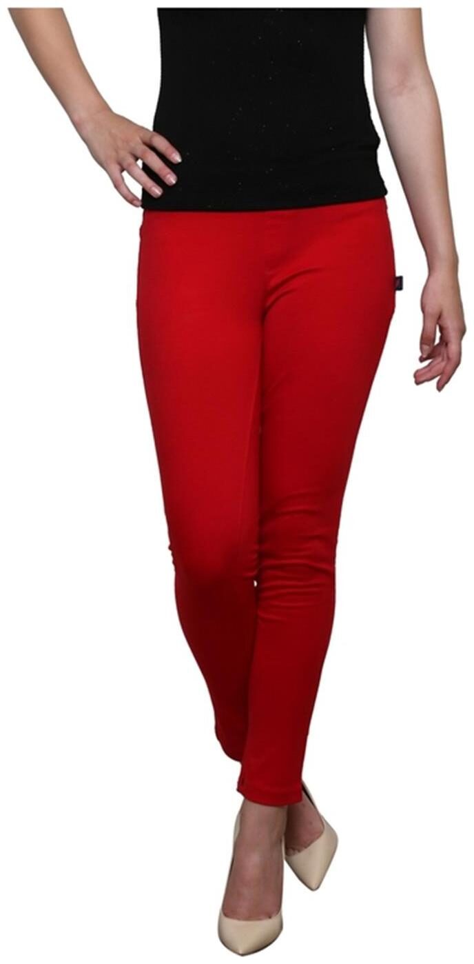 

Le Bourgeois Red Color Cotton Jegging for Women