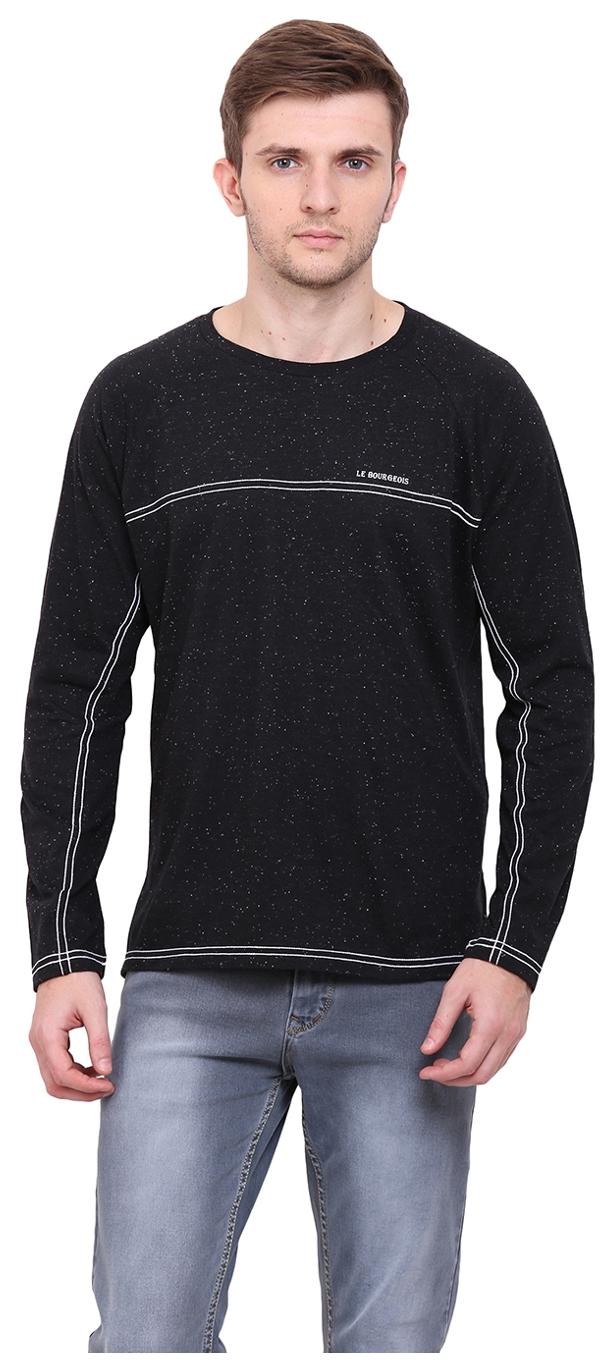 

Le Bourgeois Men Black Regular fit Cotton Round neck T-Shirt - Pack Of 1