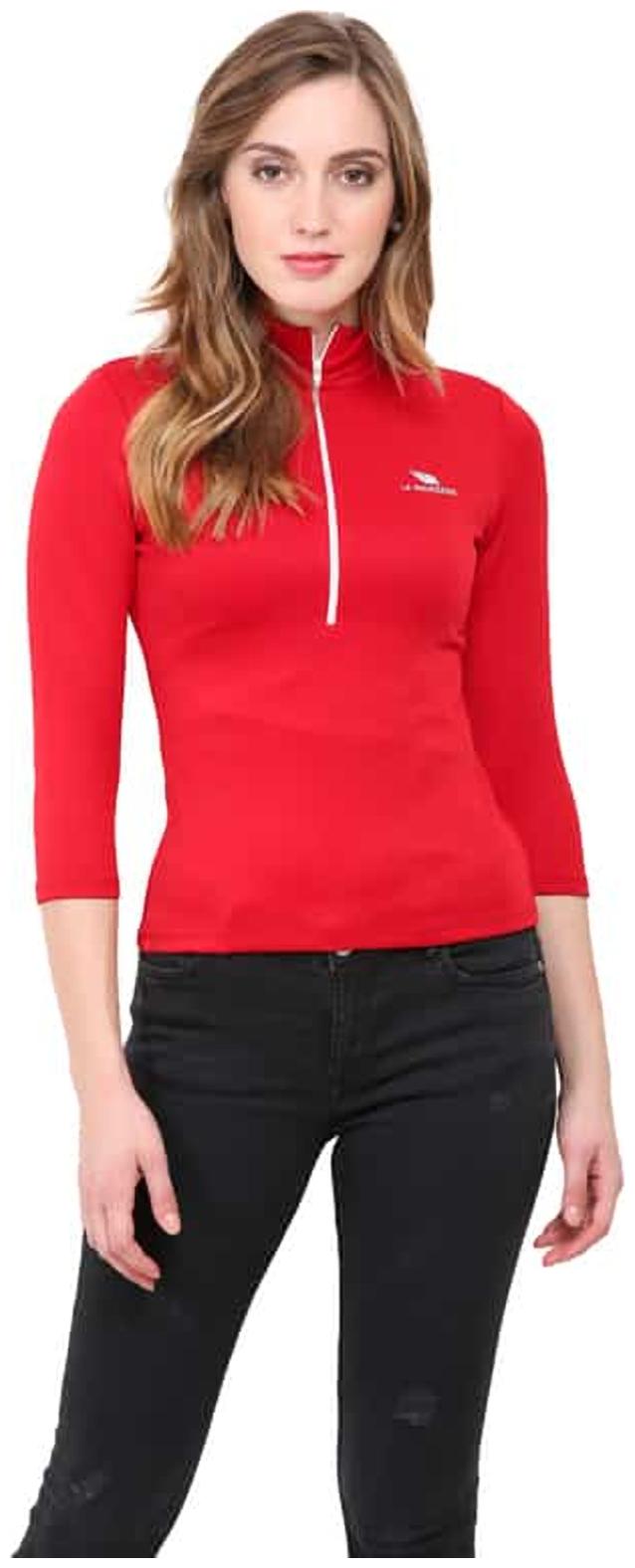 

Le Bourgeois Women Solid Regular top - Red