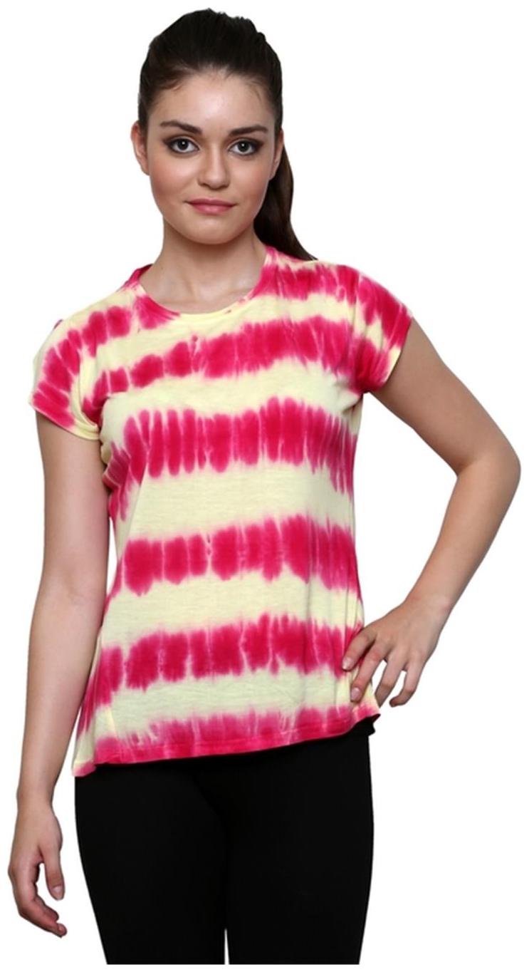 

Le Bourgeois Red and Yellow Color Cotton Top For Women
