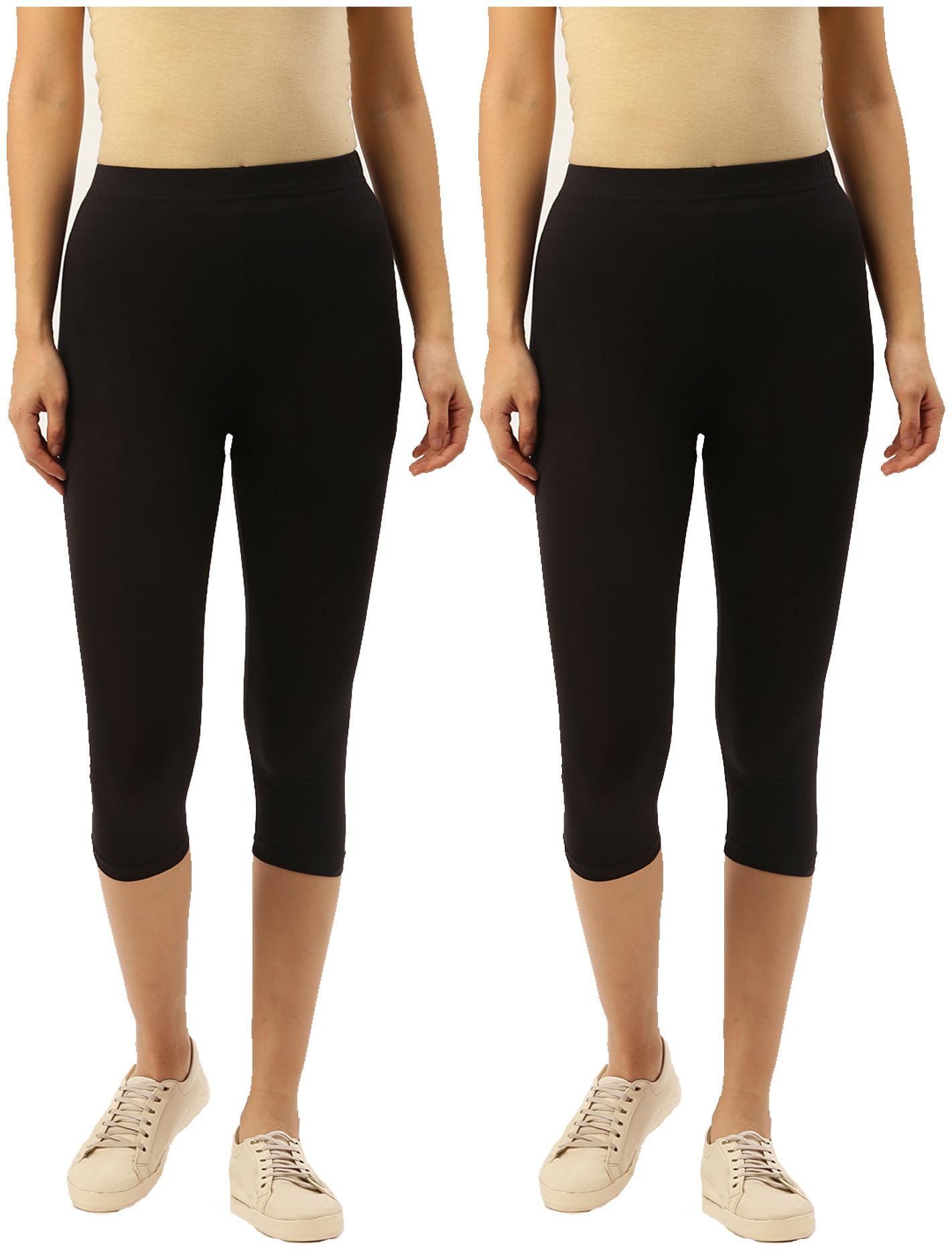 

Leading Lady Women Solid Regular capri - Black
