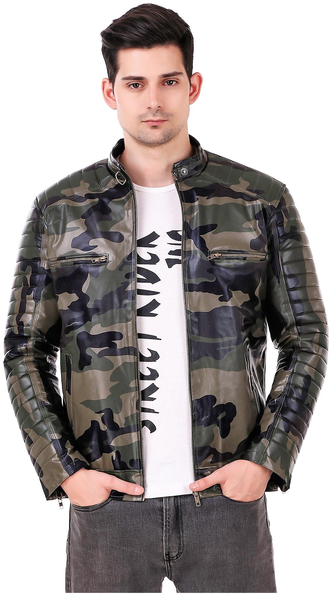 

Leather Retail Army Design Faux Leather Jacket For Man s